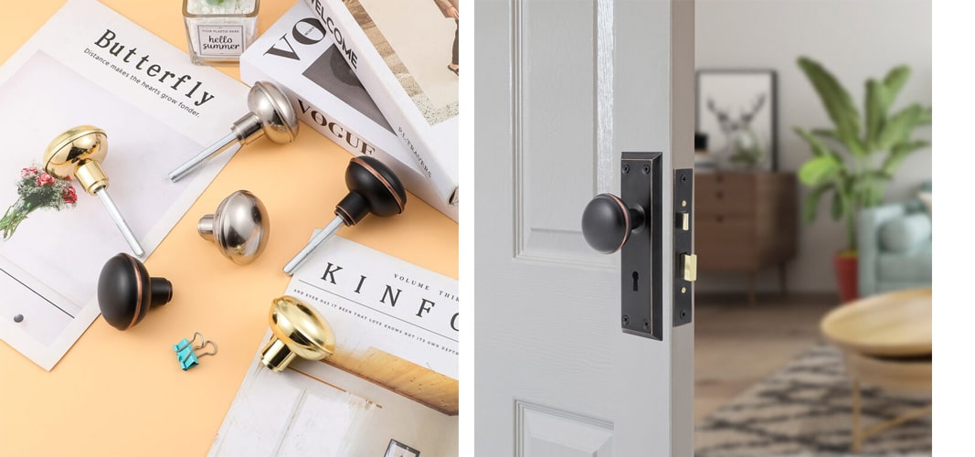 Mortise Lock Set for Interior Door Door Knob with Lock and Key 55