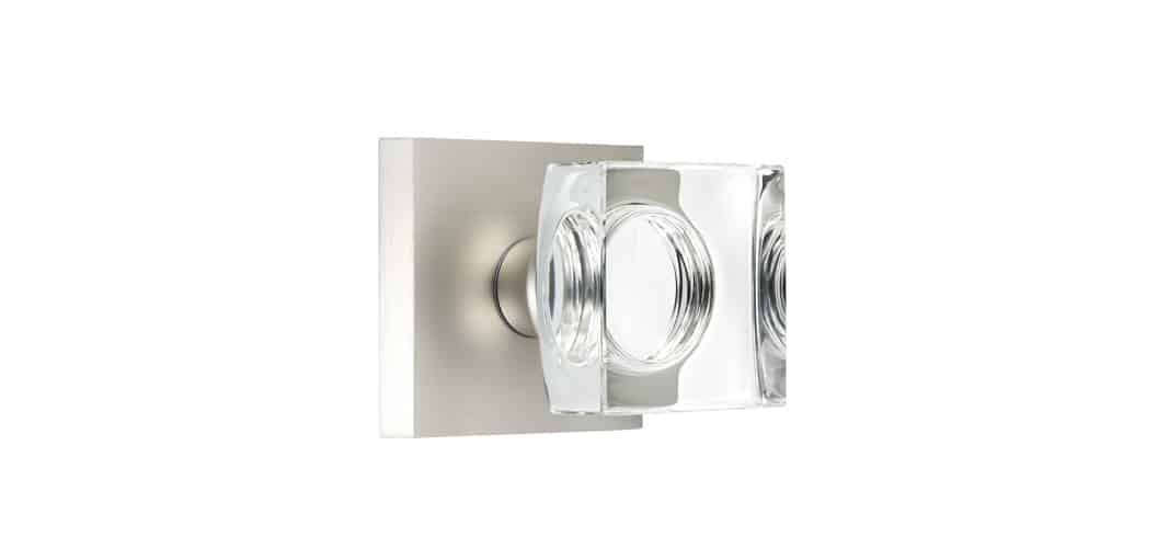 Boutons de porte en cristal pour salle de bain avec serrure 1